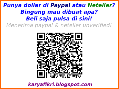 Jual pulsa dollar via Paypal & Neteller (juga pulsa rupiah via BNI)