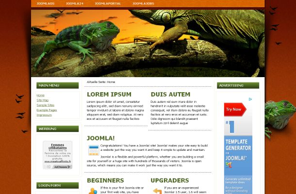 Free Joomla Animals Vector Jquery Theme Template Free Joomla Animals Vector Jquery Theme Template