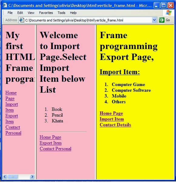Verticle Frame Project with Source Code