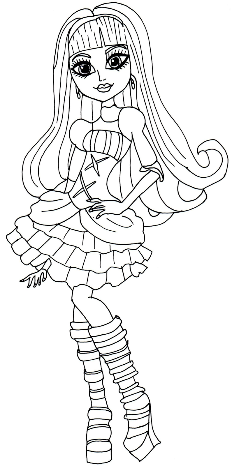 Free Printable Monster High Coloring Pages: Elissabat Free Printable