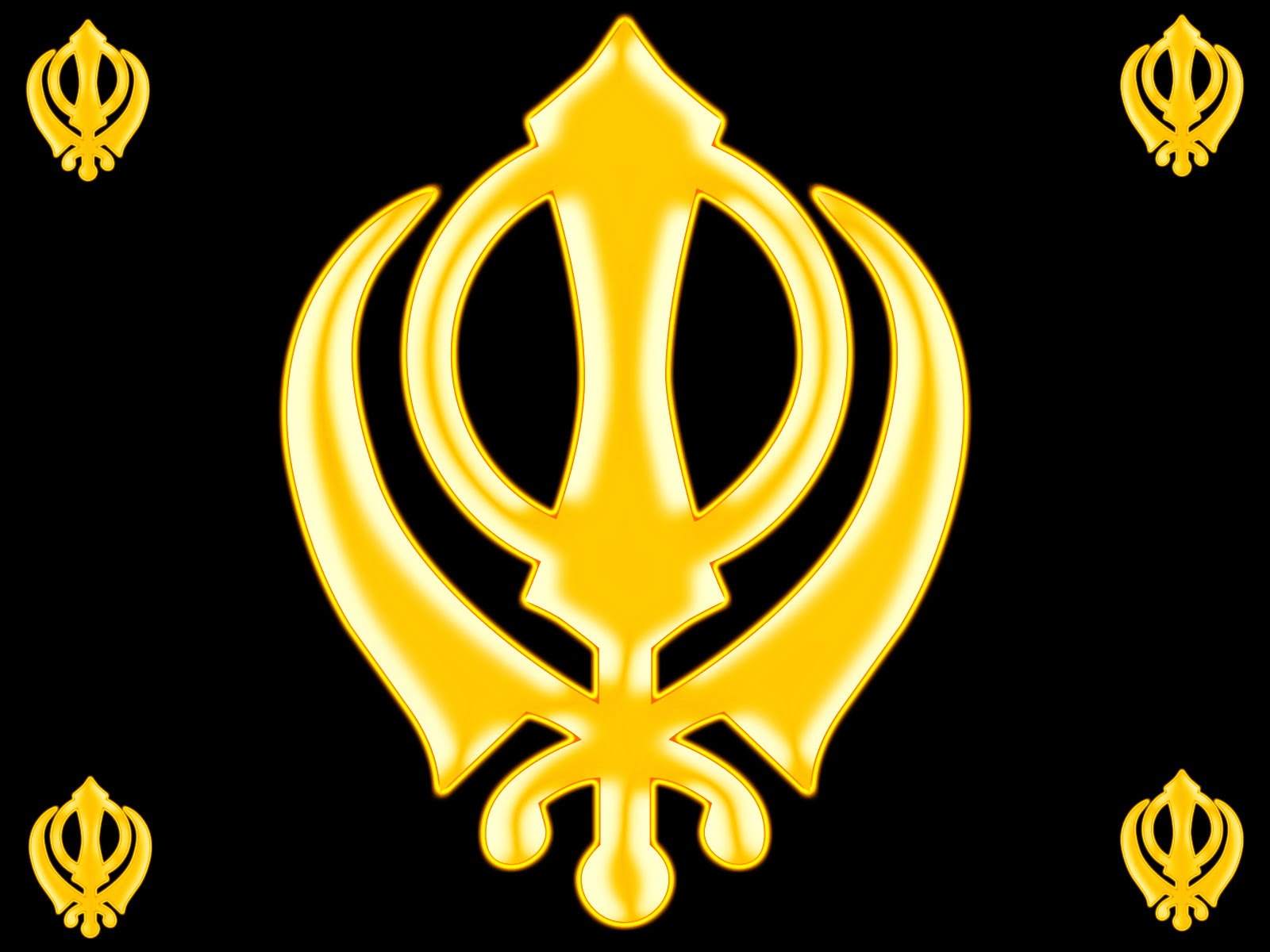 GOLDEN KHANDA OVER BLACK BACKGROUND WALLPAPER 2014 | GLyrical.blogspot