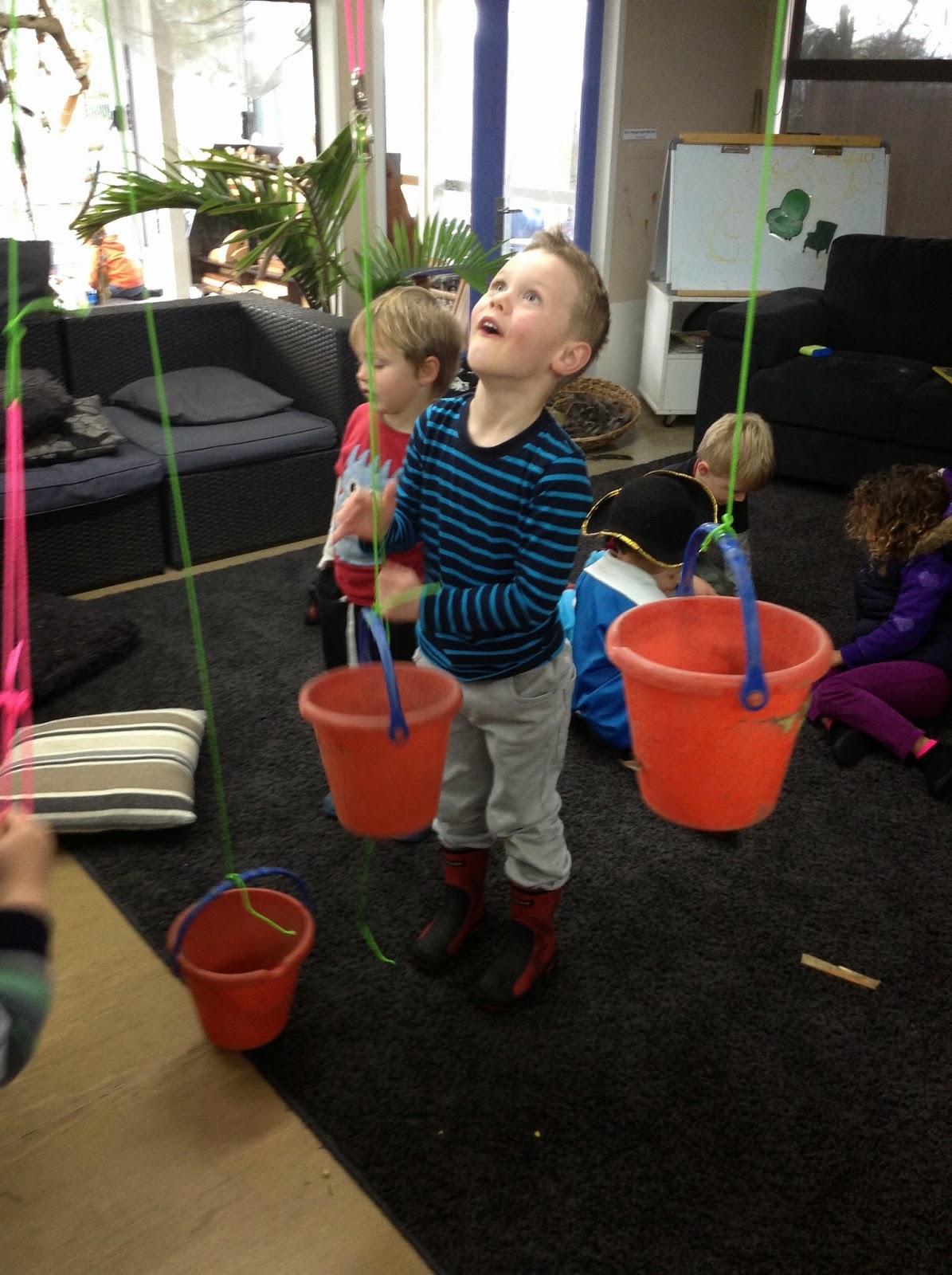 Bream Bay Kindergarten Pulley system...fostering curiosity