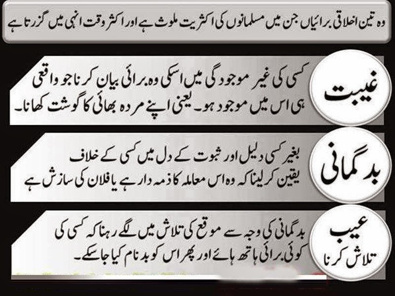 Bad Gumani, Tajassus aur Gheebat