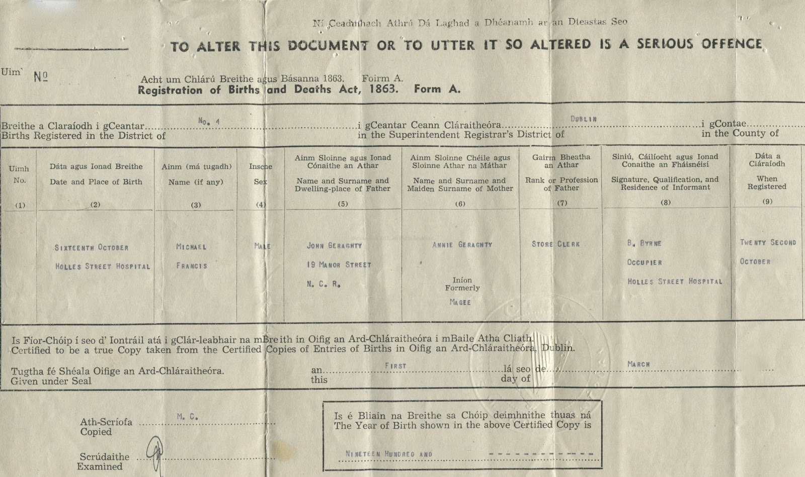 On A Flesh And Bone Foundation An Irish History The