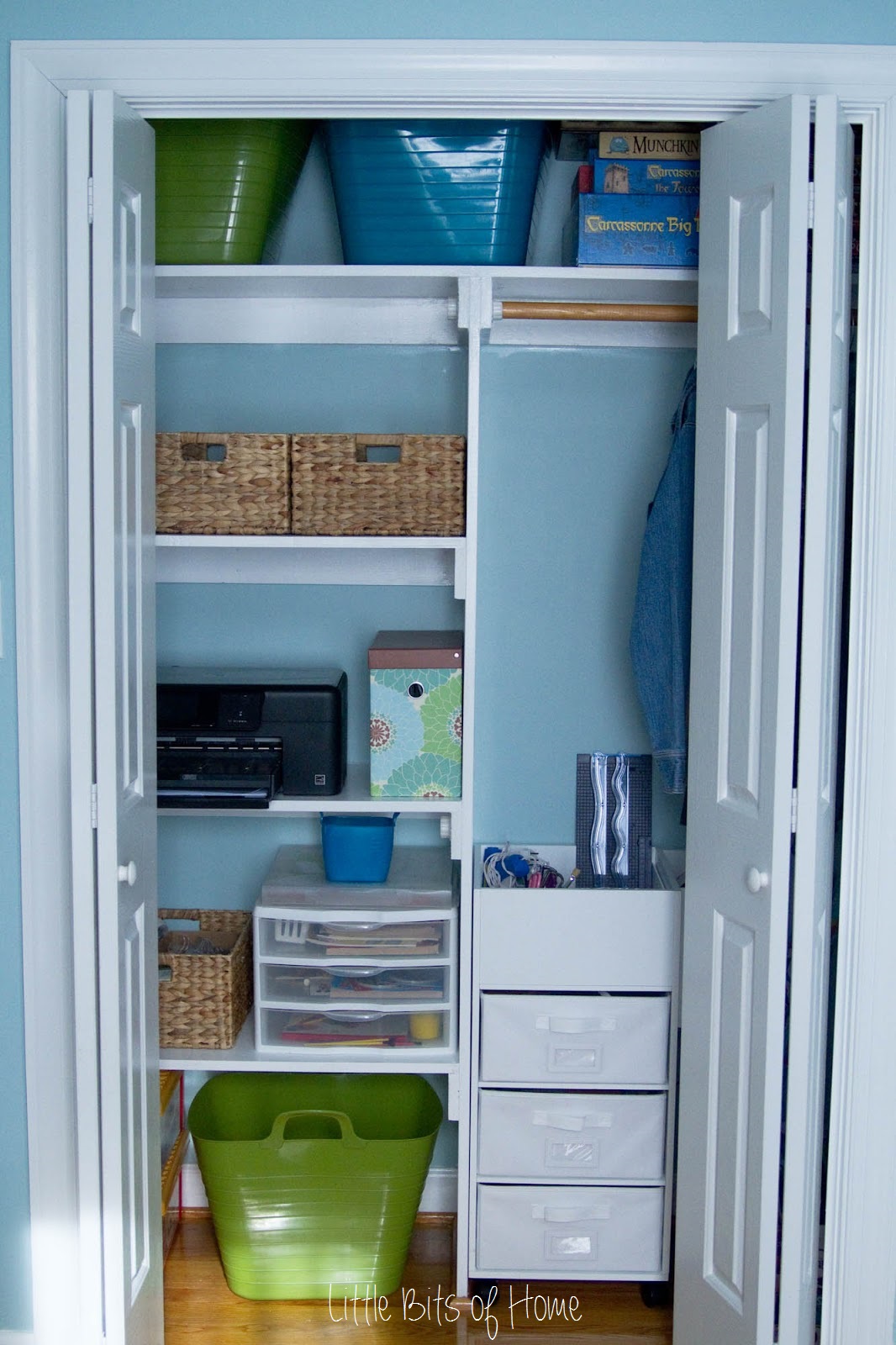 Closet Playroom Storage #kids #playroom #kidspace #color