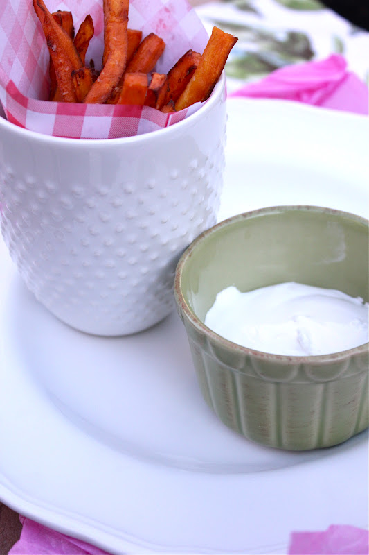ValSoCal Sweet Potato Fries with a MapleMarshmallow Dip