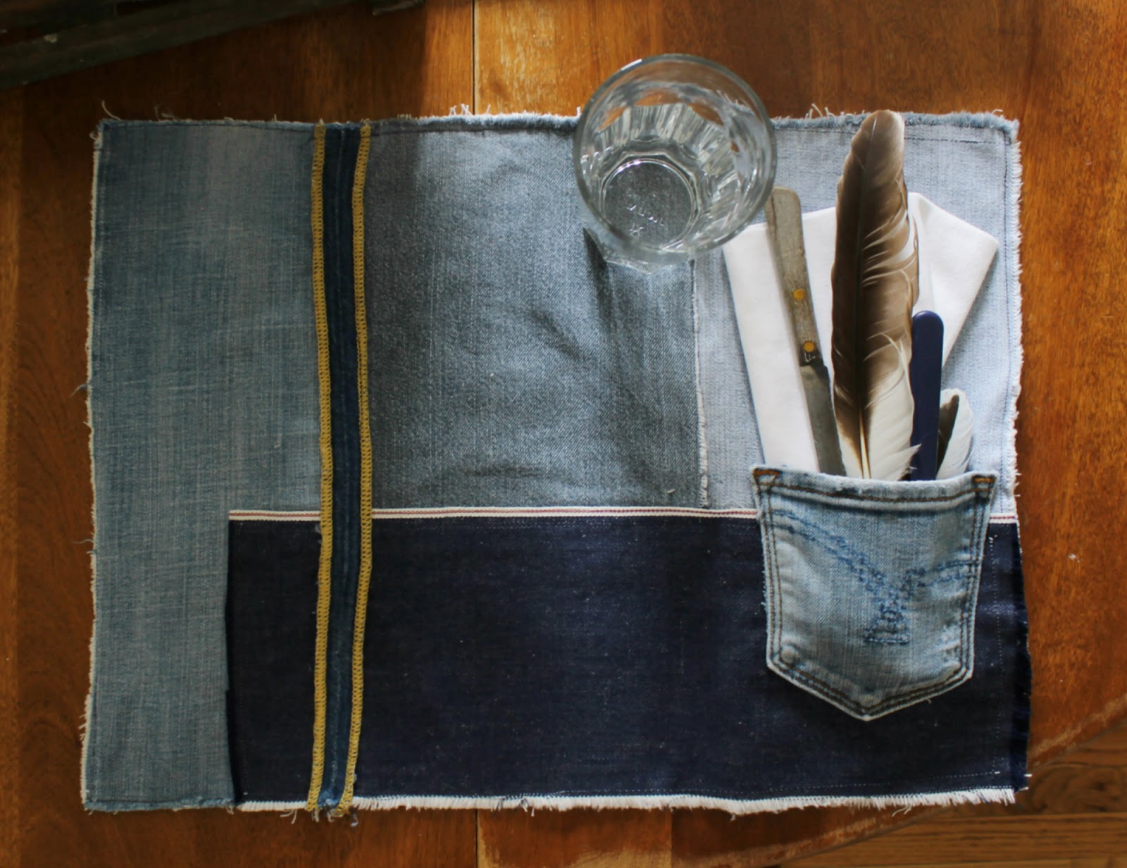 Denim Placemats The Wicker House