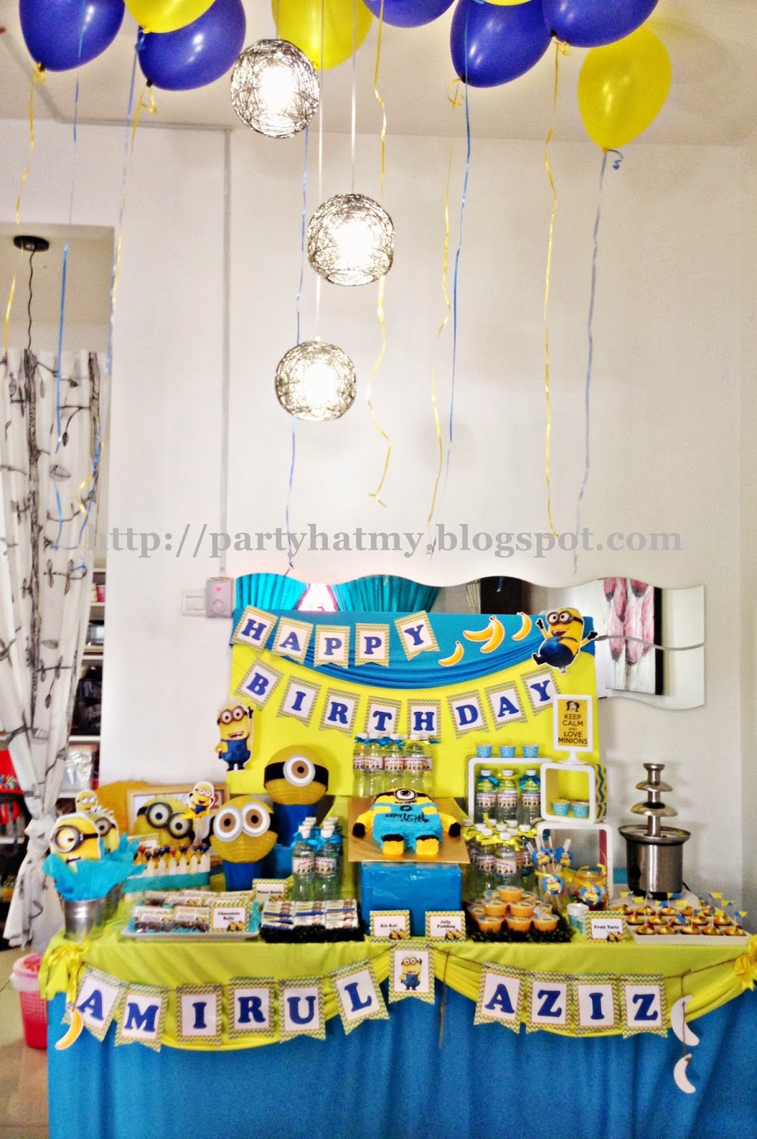 Party Hat Minions 1st Birthday Party