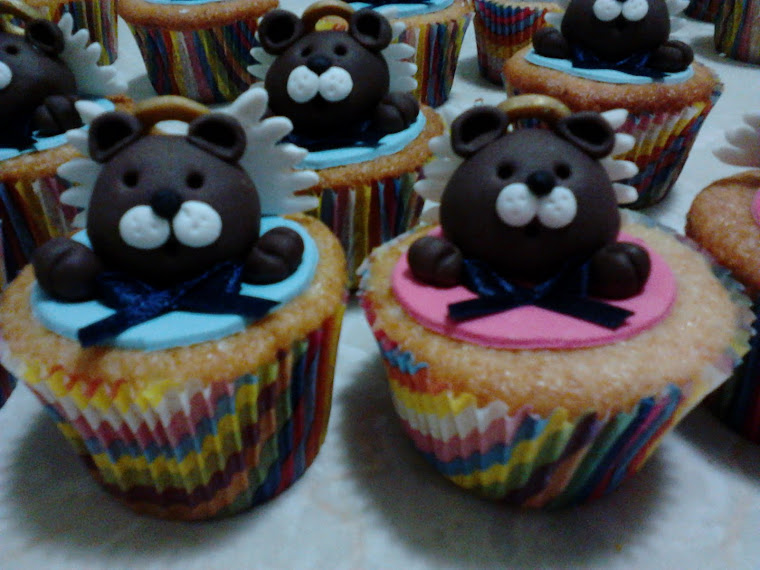 Cupcakes do batizado do Lucca