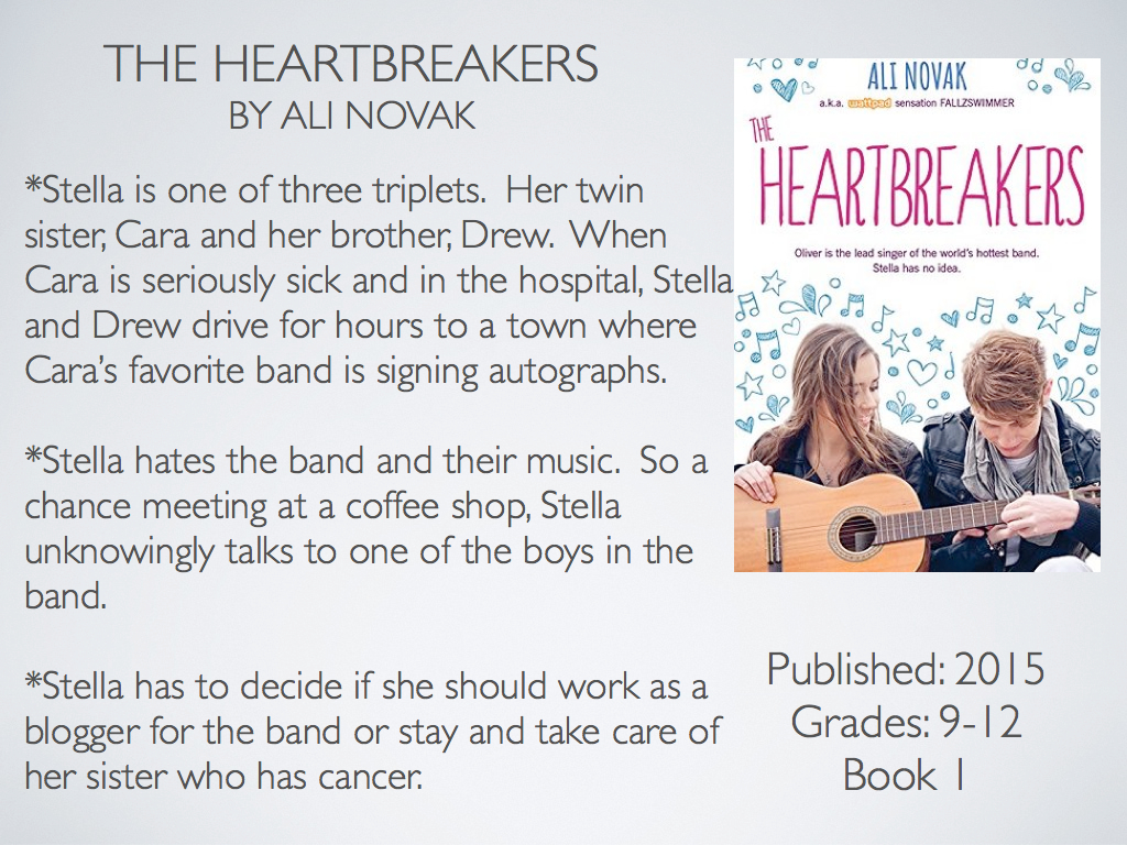 Young Adult Reading Machine The Heartbreakers by Ali Novak