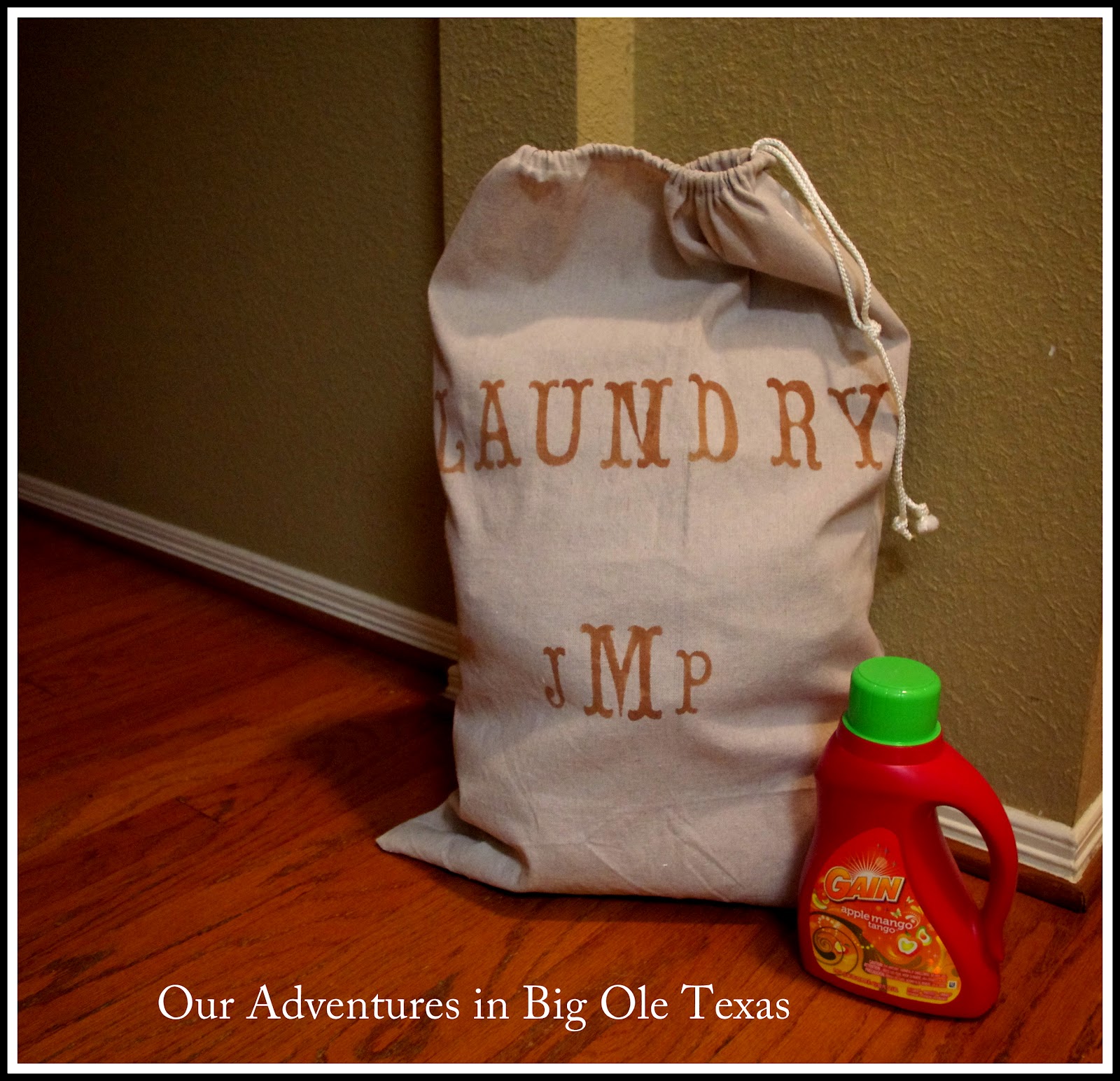 Make A Laundry Bag (Stencil and Dropcloth) Simple.Beautiful.Life.