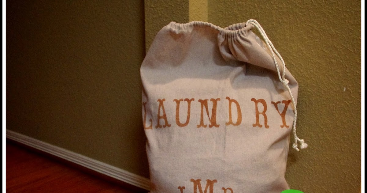 Make A Laundry Bag (Stencil and Dropcloth) Simple.Beautiful.Life.