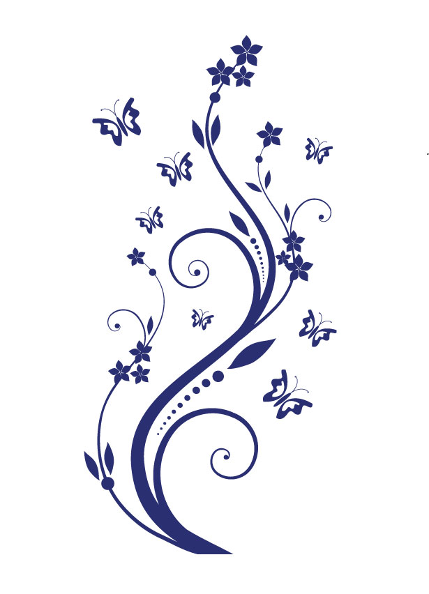 Butterfly Corner Vector Butterfly Corner Vector