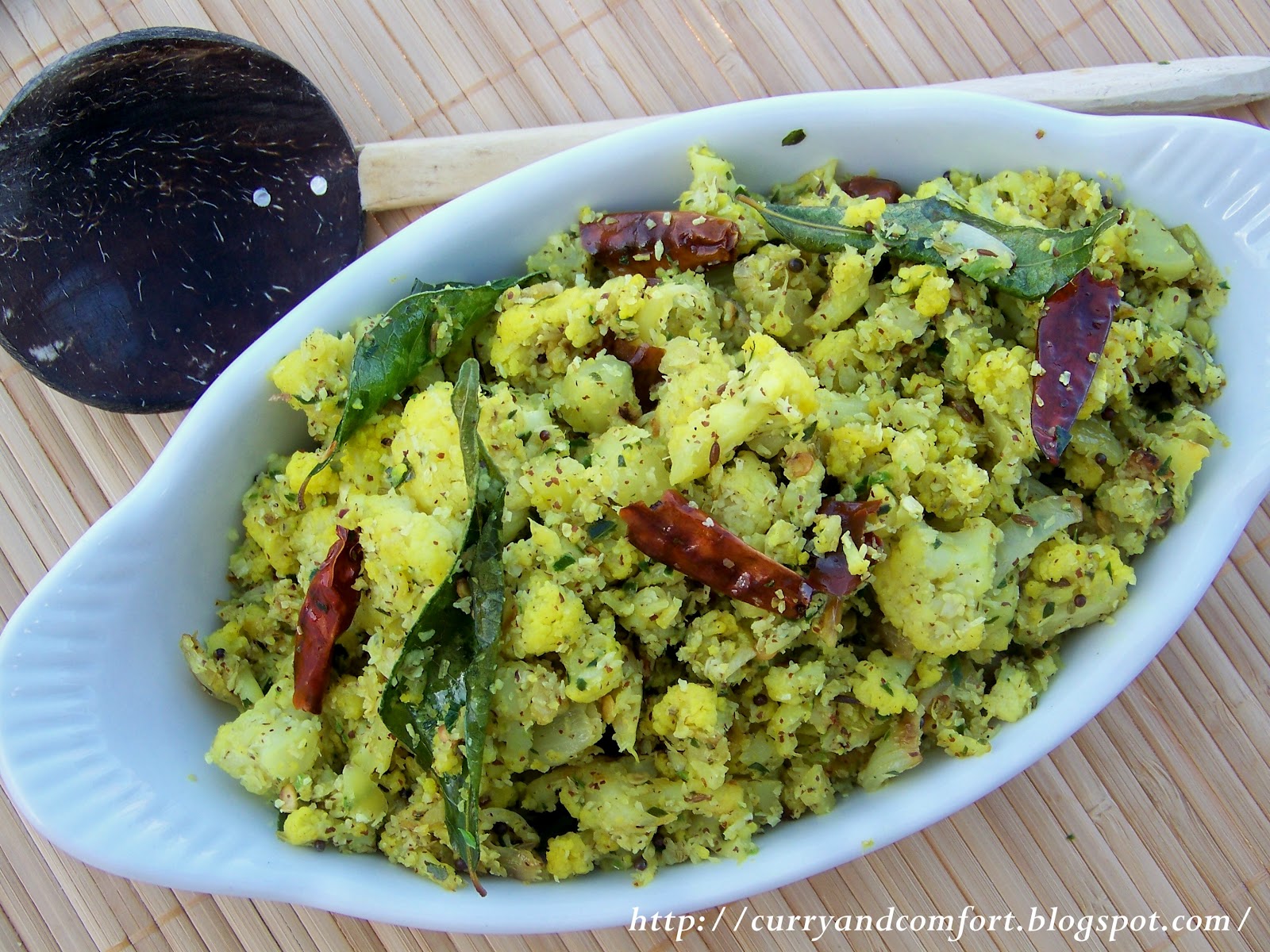 Kitchen Simmer Cauliflower Mellun (Sri Lankan Curry)