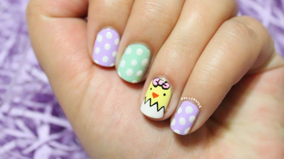 Hellomaphie Easter Chick Nails