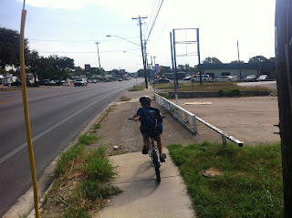 South Lamar cycling with kids