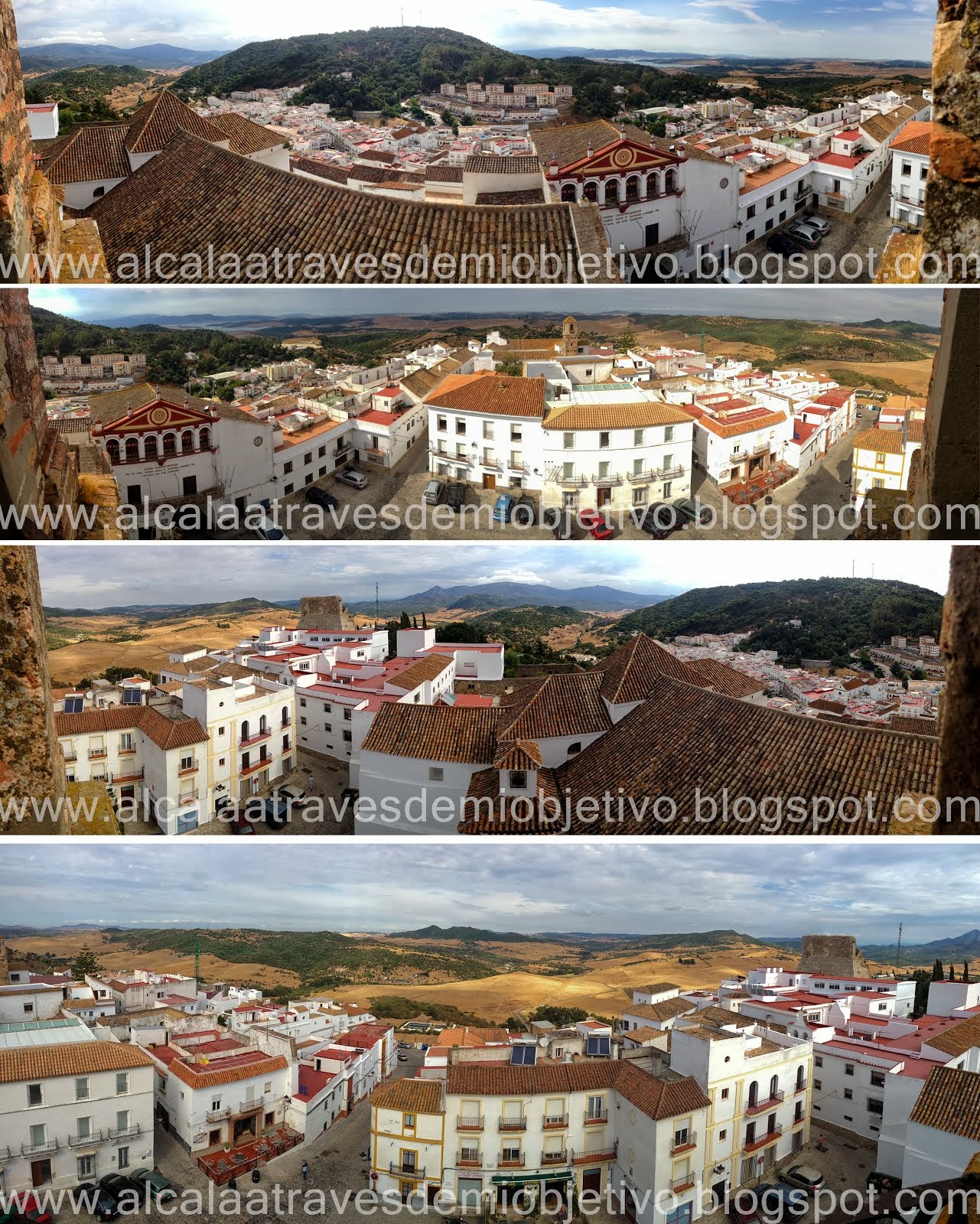 LAS 4 VISTAS PANORÁMICAS DESDE EL CAMPANARIO DE LA PARROQUIA DE SAN JORGE.