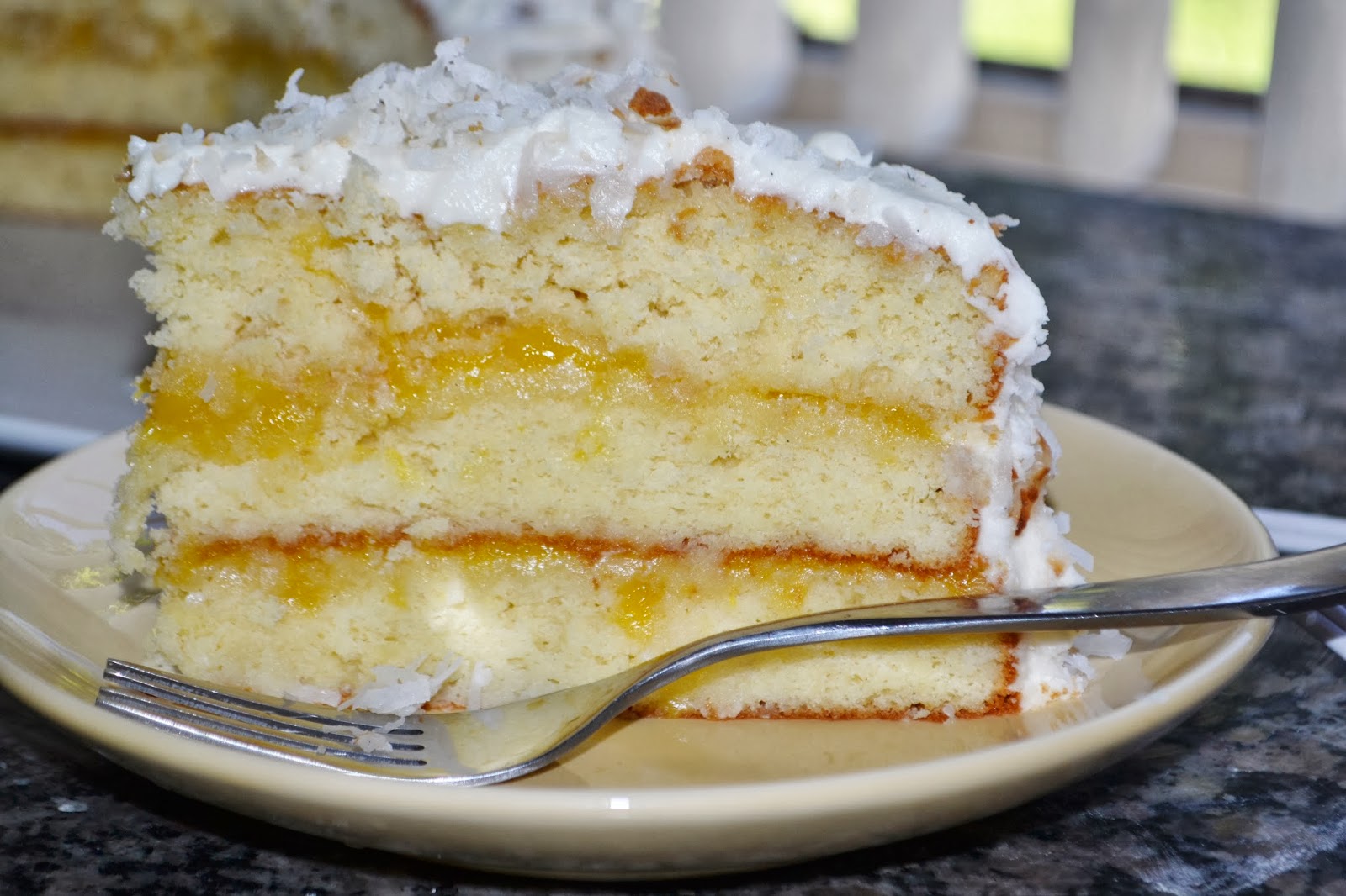 Live... Bake... Love... Vanilla Cake with Passion Fruit Curd Filling