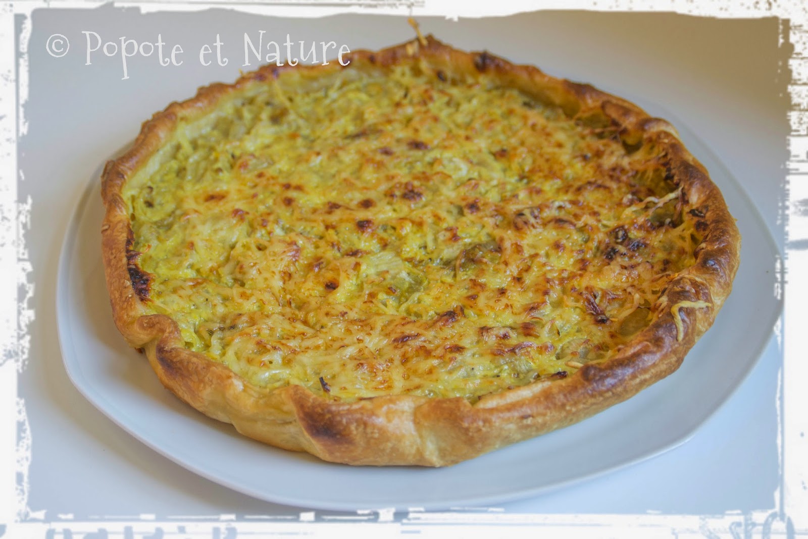 © Popote et Nature- tarte aux oignons et aux endives parfumée au curry