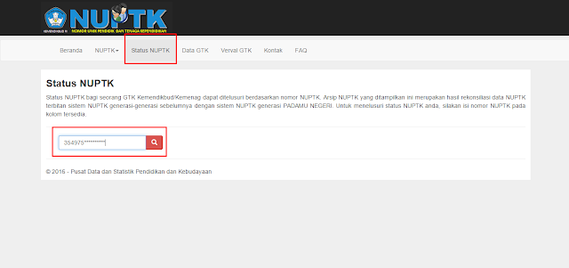 CEK STATUS KEAKTIFAN NUPTK DI DATA GTK KEMDIKBUD