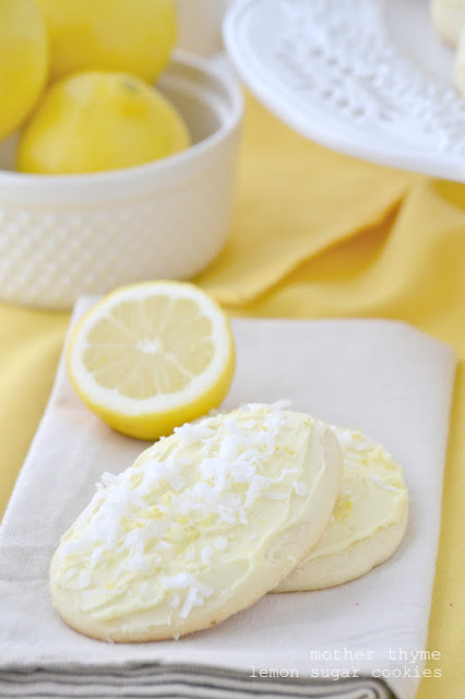 Lemon Sugar Cookies with Lemon Buttercream Frosting | www.motherthyme.com