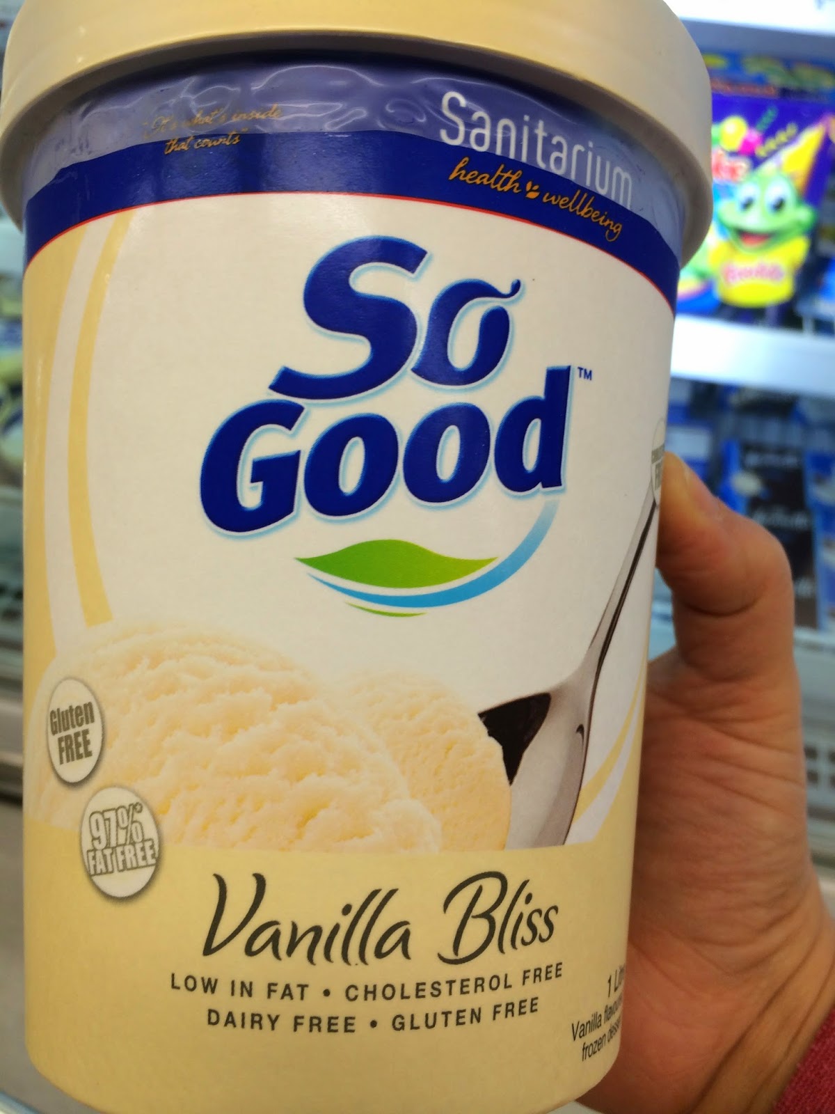 GlutenFree Vegan Food Labels So Good Vanilla Bliss Ice Cream 1L gluten free and vegan