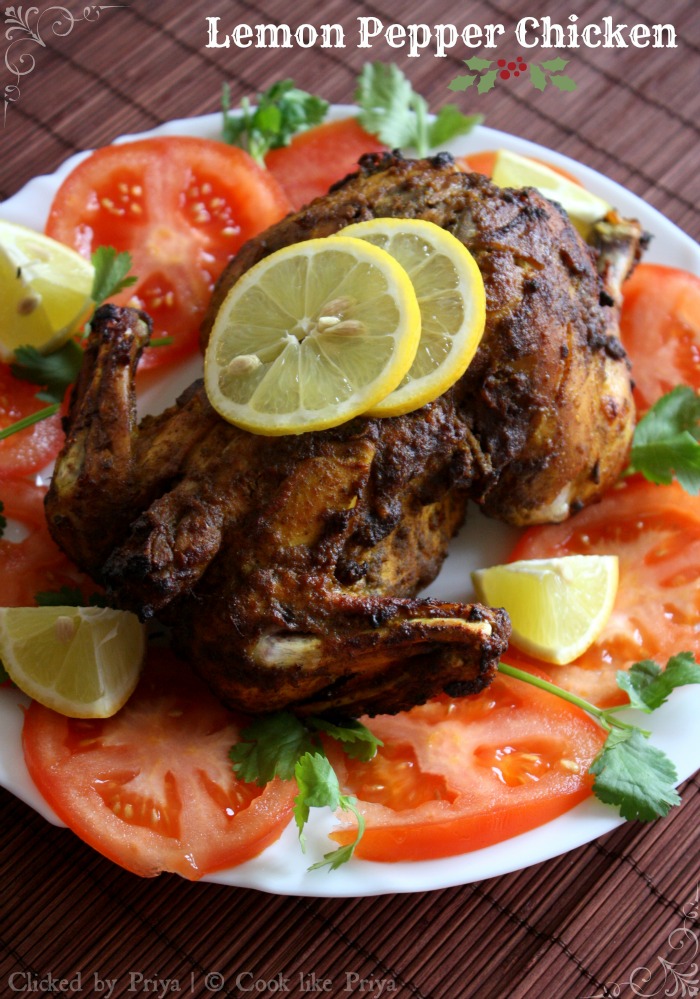 Cook like Priya Lemon Pepper Chicken Roast Whole Chicken Recipe