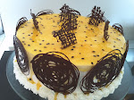 Torta de Chocolate com maracujá.