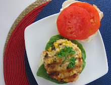 American Cheddar Chicken and Basil Burger