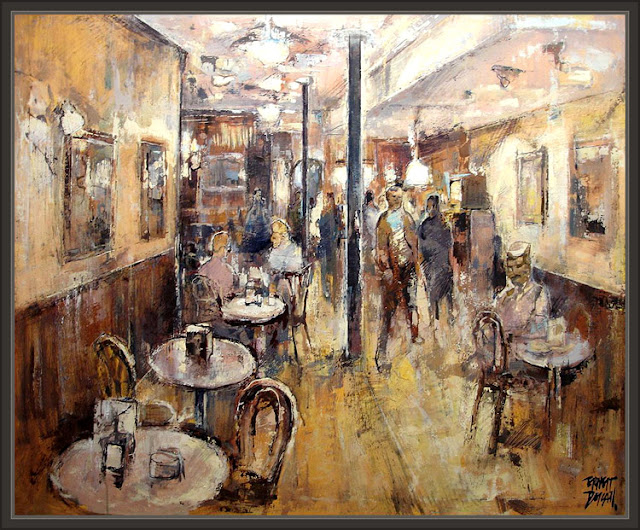 CAFE-MADRID-CAFETERIAS-PINTURAS-CUADROS-PINTOR-ERNEST DESCALS-