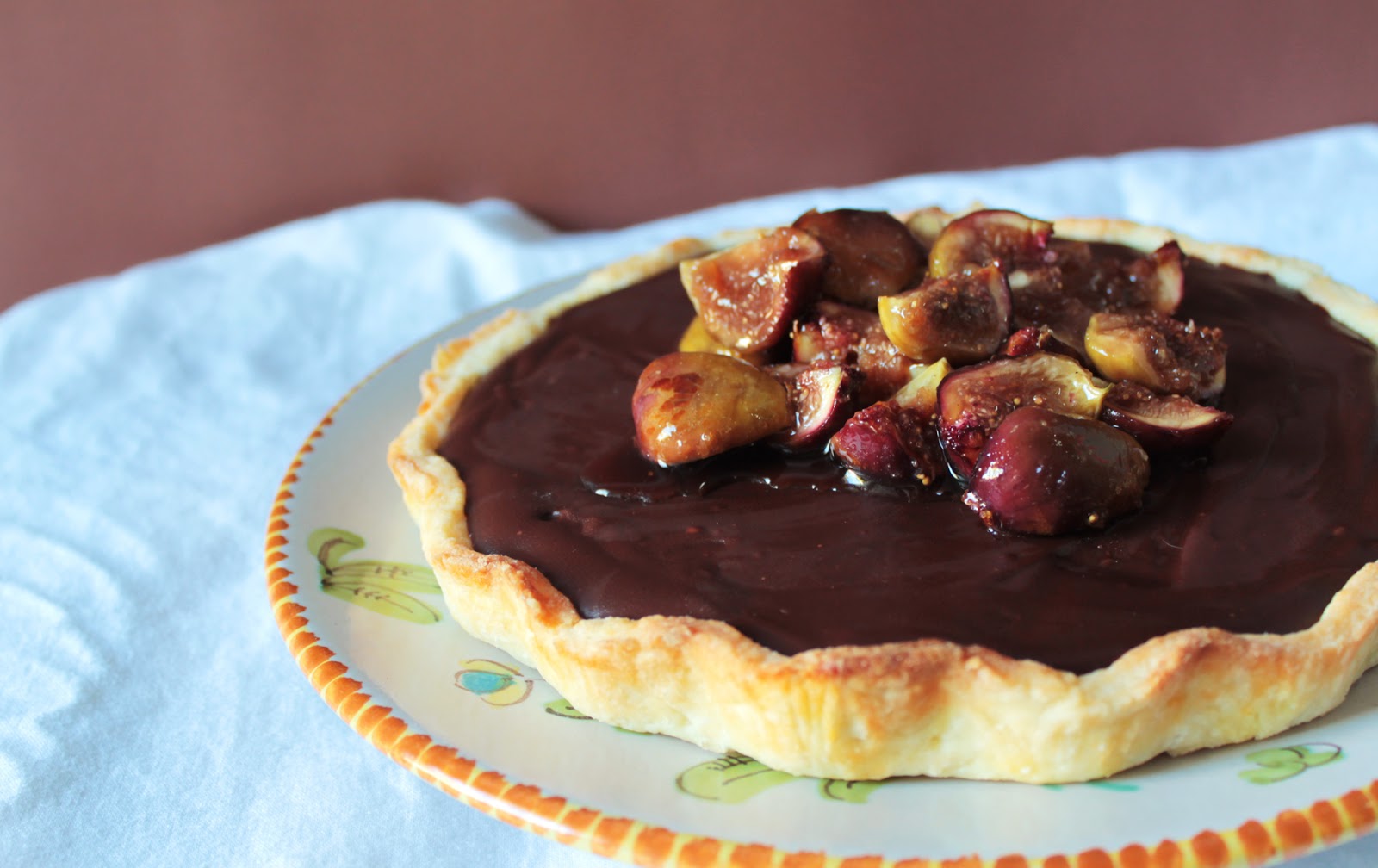 Food Nasty Spiced Chocolate Ganache Fig Tart