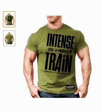 Bodybuilding Men's Intense is how I Train (TEE133) T-shirt