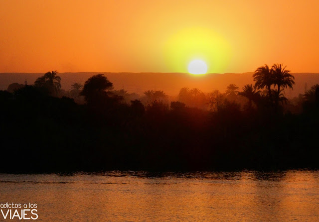 atardecer rio nilo egipto puesta de sol