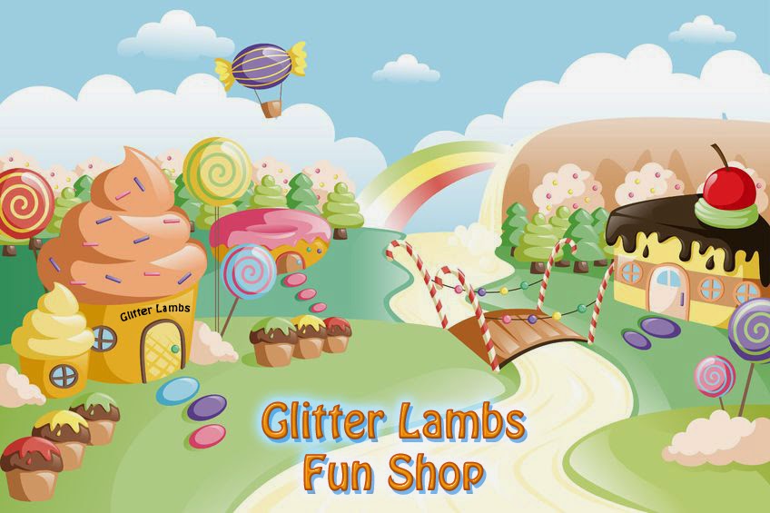 Glitter Lambs Resin Cabochon Decorations DIY Crafts Kawaii and Polymer