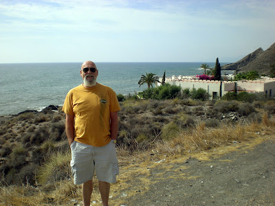 David enjoying the coastline on the way to Aguilas