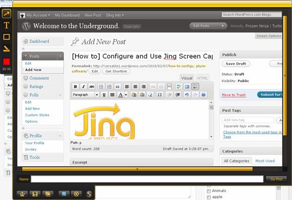 Jing screen capture Jing screen capture