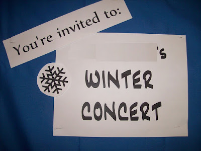 Winter concert bulletin board