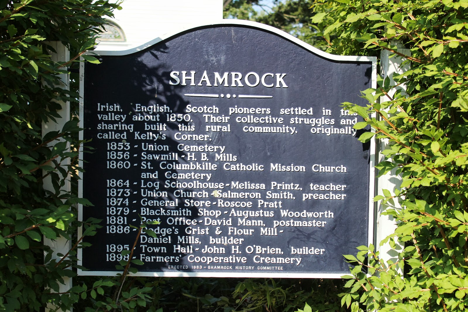 Uncategorized Shamrock History wisconsin historical markers shamrock shamrock