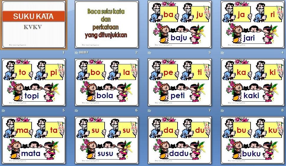 Perkataan KVKV | i-Cikgu | Bahan Bantu Mengajar