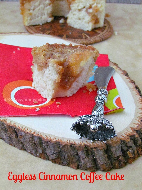 Eggless Cinnamon Coffee Cake SarasYummyBites