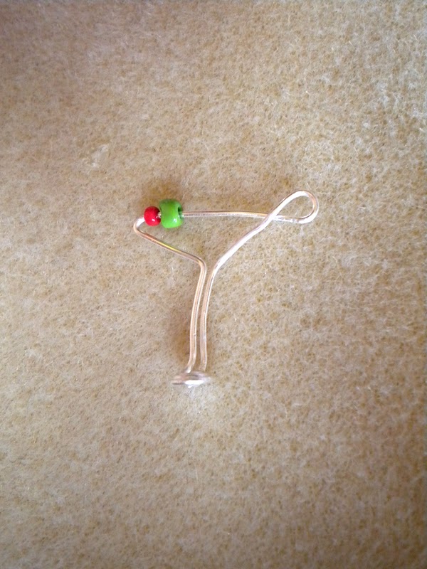 Martini Glass Wire Earrings My Girlish Whims