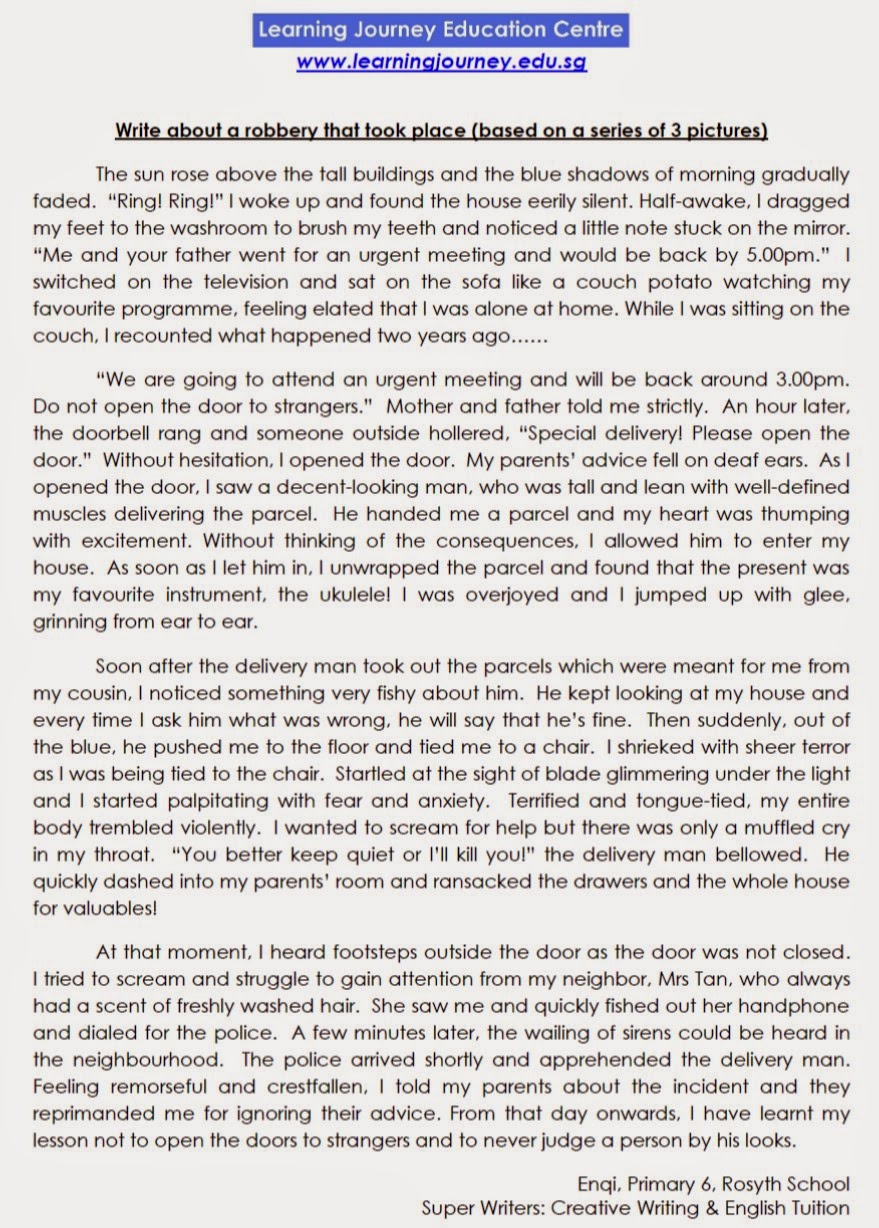 Creative writing for primary school picture