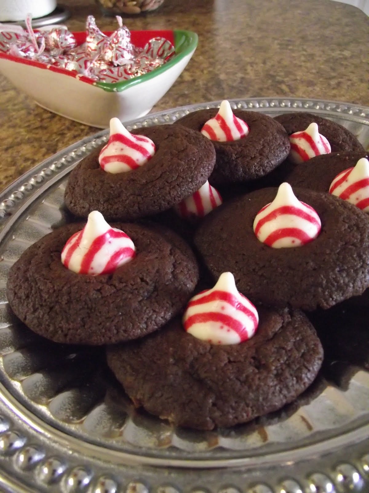 Leesh & Lu's Recipe Box Chocolate Candy Cane Blossoms
