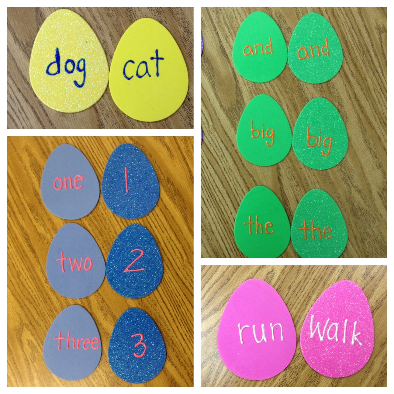 Easter Egg Memory Game - Apples and ABC's