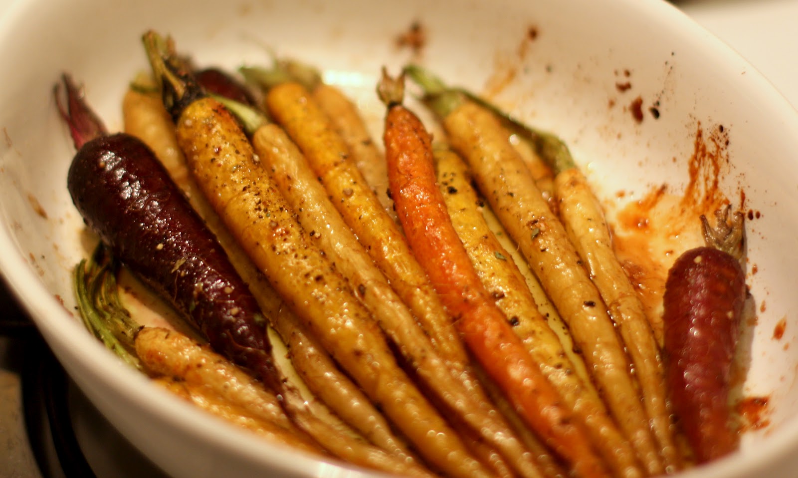 FOOD and BOOZE Roasted Heirloom Carrots