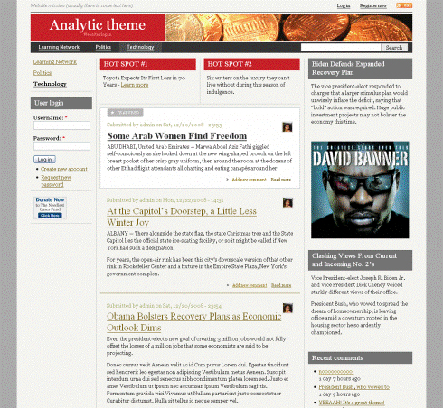 The template for Drupal "Analytics" The template for Drupal "Analytics"