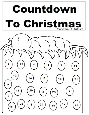 Advent Calendar Clip Art Black and White
