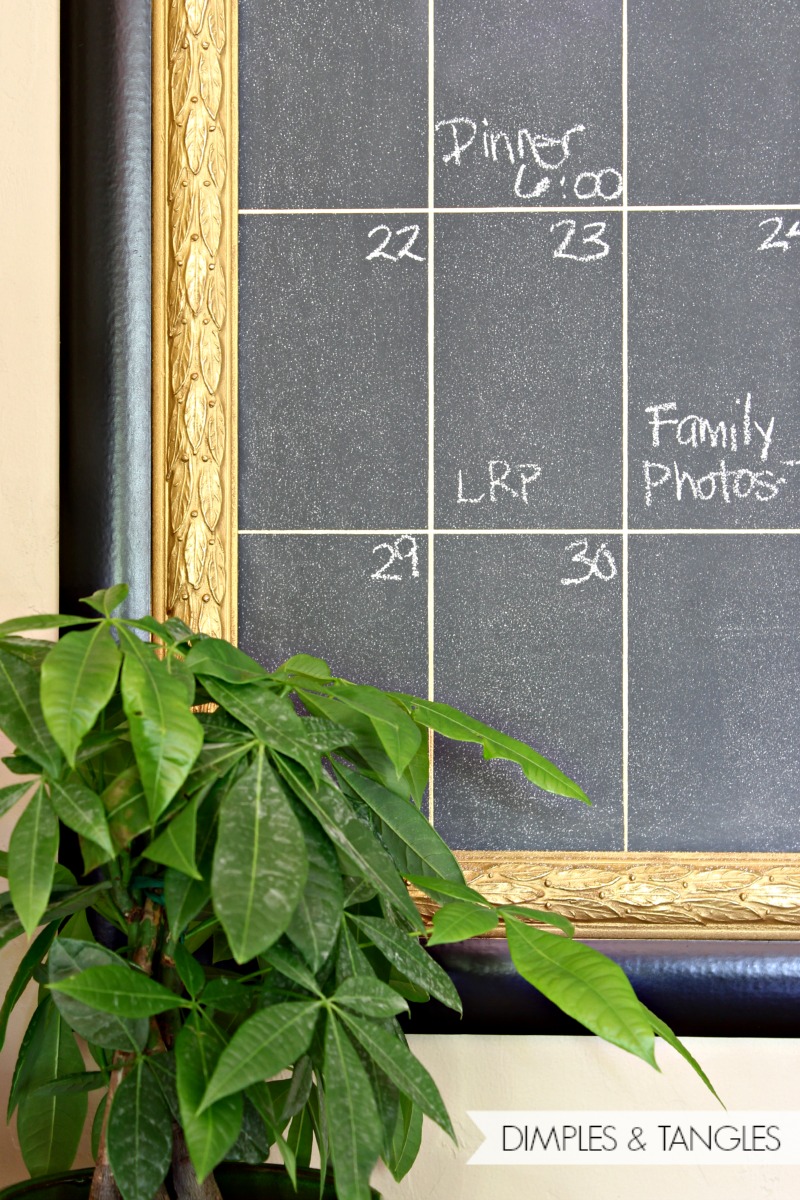 DIY OVERSIZED CHALKBOARD CALENDAR Dimples and Tangles