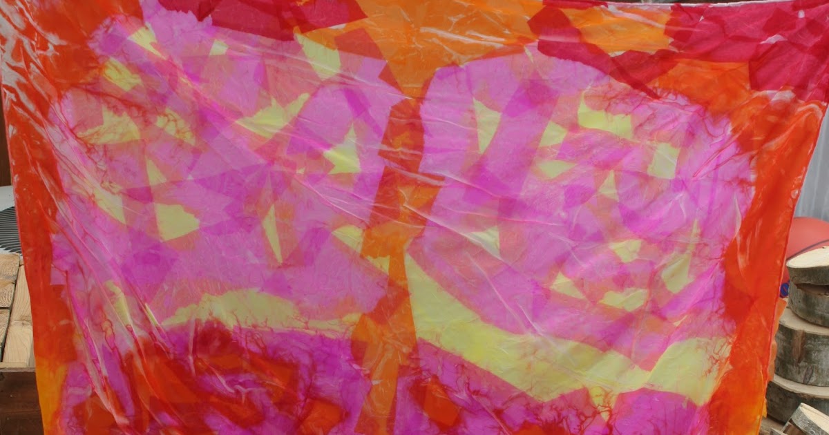 AnnaSky and Co. Tips on dying silk scarves with tissue paper