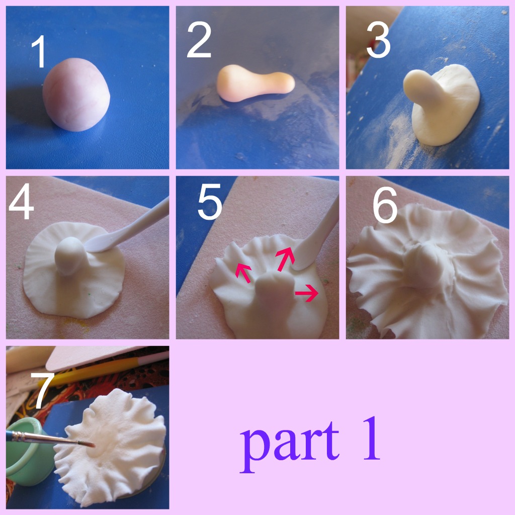 Belle Cake Topper and Mould how to make gumpaste or fondant carnation